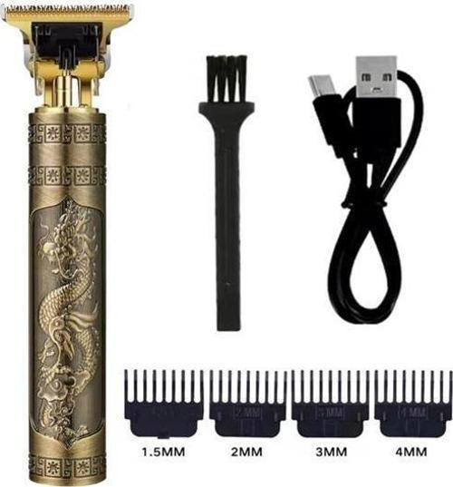 Vintage Görünümlü Güçlü 4 Farklı Başlıklı USB ŞarjlI Manuel Tıraş Makinası