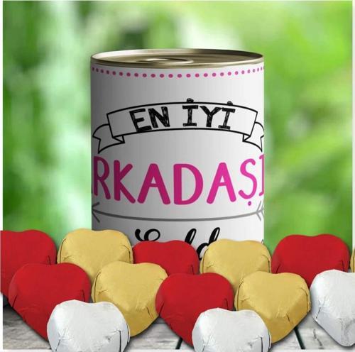 Kişiye Özel Arkadaş Temalı Kalpli Mabel Çikolata -7