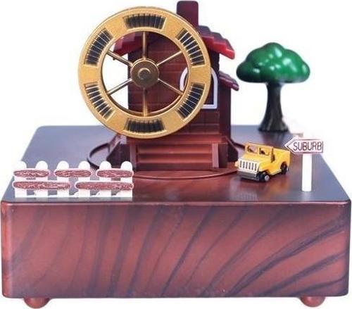 Şehir Etrafında Dönen Uçak Müzik Kutusu