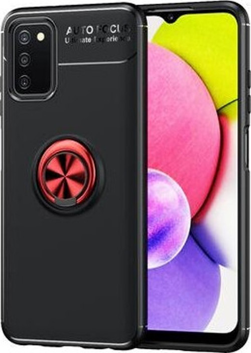 Samsung Galaxy A03S Ultra Koruma Sağlayan Stant Özellikli Yüzüklü Ravel Silikon Kılıf