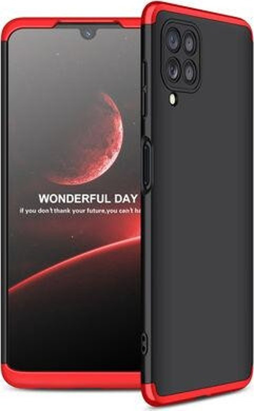 Galaxy A22 4G Kılıf 3 Parçalı Tam Koruma Şık Astrea Premium Sert Kapak