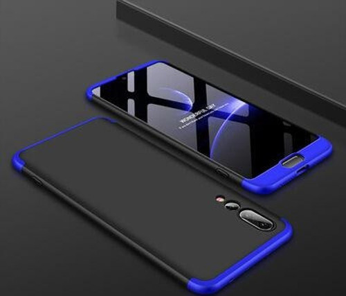 Huawei P20 Pro Kılıf 3 Parçalı Şık Patch Sert Silikon Kapak