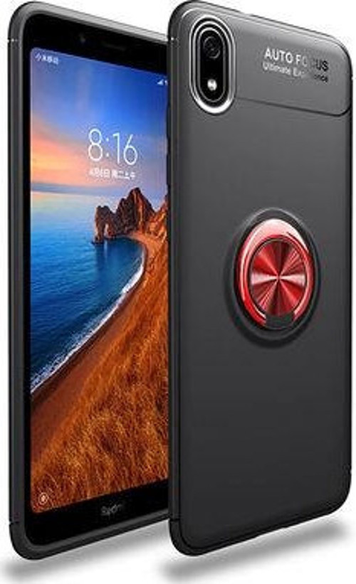 Redmi 7A Ultra Koruma Sağlayan Stant Özellikli Yüzüklü Ravel Silikon Kılıf