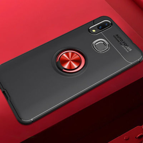 Samsung Galaxy M20 Ultra Koruma Sağlayan Stant Özellikli Yüzüklü Ravel Silikon Kılıf