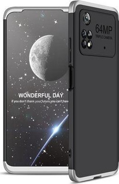 Poco M4 Pro 4G Kılıf 3 Parçalı Şık Patch Sert Silikon Kapak
