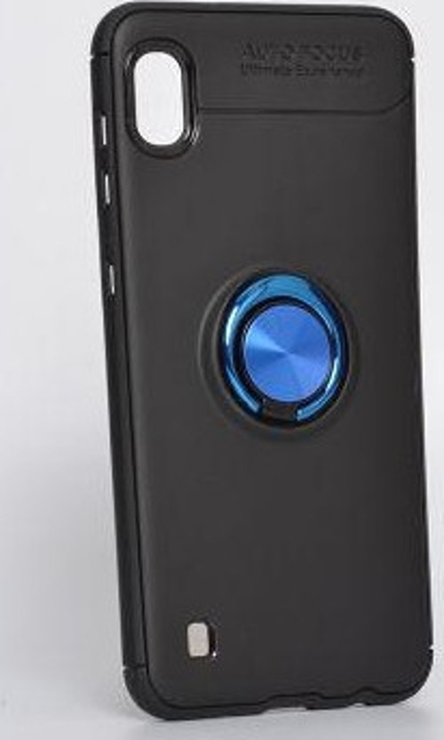 Samsung Galaxy A10 Ultra Koruma Sağlayan Stant Özellikli Yüzüklü Ravel Silikon Kılıf