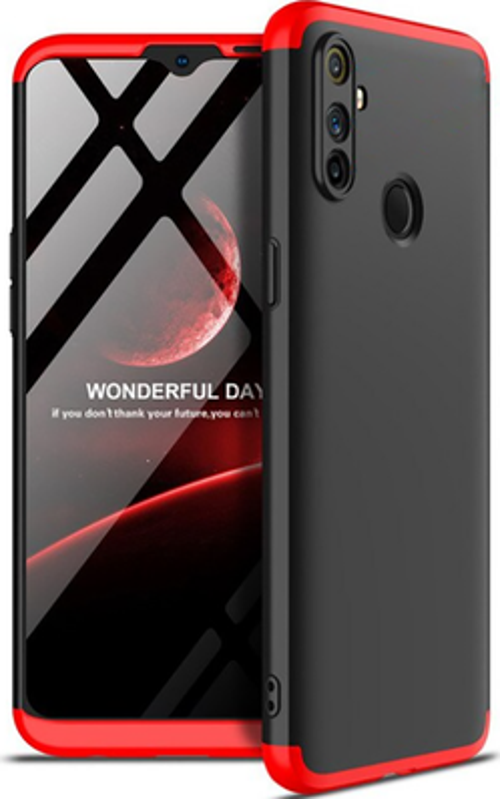 Realme C3 Kılıf 3 Parçalı Şık Patch Sert Silikon Kapak