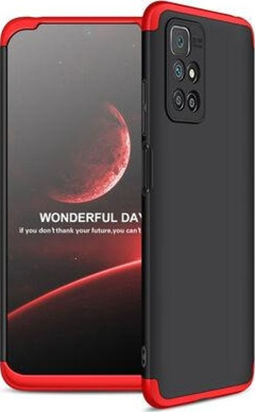 Redmi 10 Kılıf 3 Parçalı Şık Patch Sert Silikon Kapak