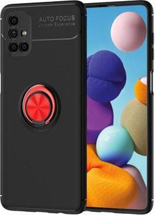 Samsung Galaxy M51 Ultra Koruma Sağlayan Stant Özellikli Yüzüklü Ravel Silikon Kılıf