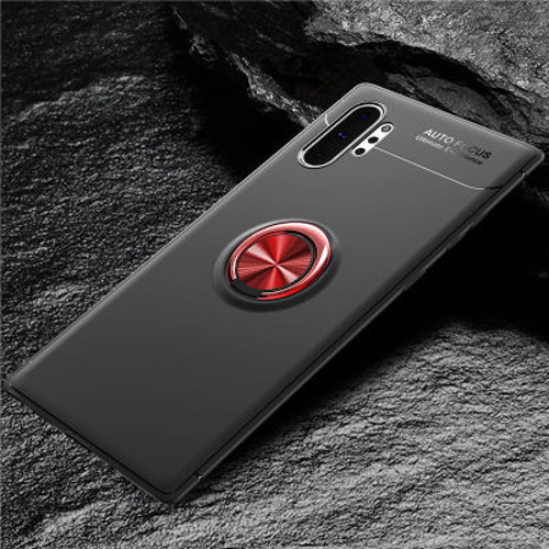 Samsung Galaxy Note 10 Plus Ultra Koruma Sağlayan Stant Özellikli Yüzüklü Ravel Silikon Kılıf
