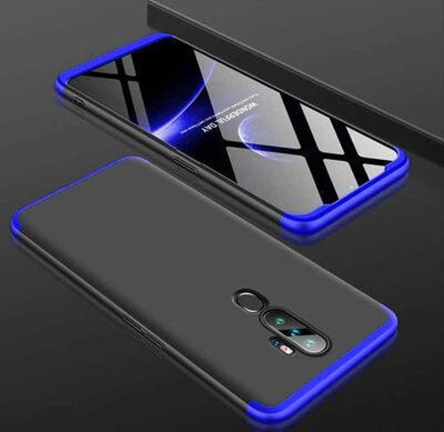 Oppo A5 2020 Kılıf 3 Parçalı Şık Patch Sert Silikon Kapak
