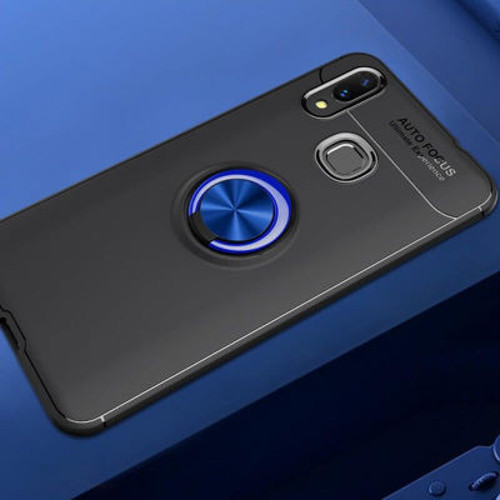 Huawei P Smart 2019 Ultra Koruma Sağlayan Stant Özellikli Yüzüklü Ravel Silikon Kılıf