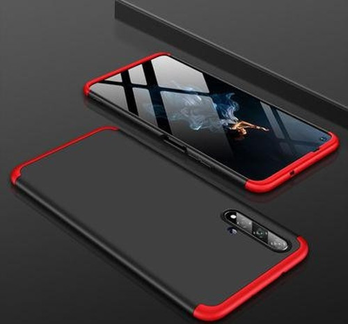 Honor 20 Kılıf 3 Parçalı Şık Patch Sert Silikon Kapak