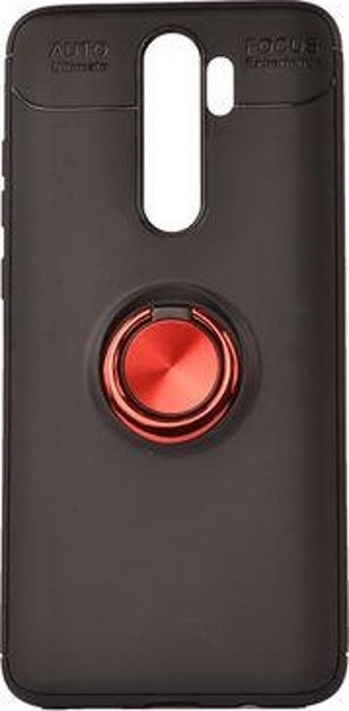 Redmi Note 8 Pro Ultra Koruma Sağlayan Stant Özellikli Yüzüklü Ravel Silikon Kılıf