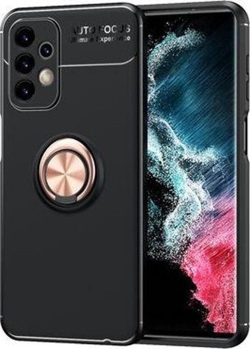 Samsung Galaxy A23 Ultra Koruma Sağlayan Stant Özellikli Yüzüklü Ravel Silikon Kılıf