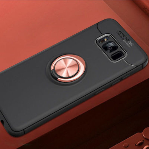 Samsung Galaxy S8 Plus Ultra Koruma Sağlayan Stant Özellikli Yüzüklü Ravel Silikon Kılıf