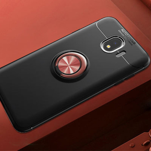 Samsung Galaxy J4 Ultra Koruma Sağlayan Stant Özellikli Yüzüklü Ravel Silikon Kılıf