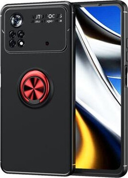 Poco X4 Pro 5G Ultra Koruma Sağlayan Stant Özellikli Yüzüklü Ravel Silikon Kılıf