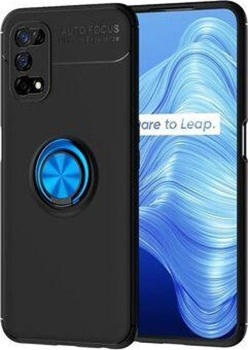 Realme 7 Pro Ultra Koruma Sağlayan Stant Özellikli Yüzüklü Ravel Silikon Kılıf