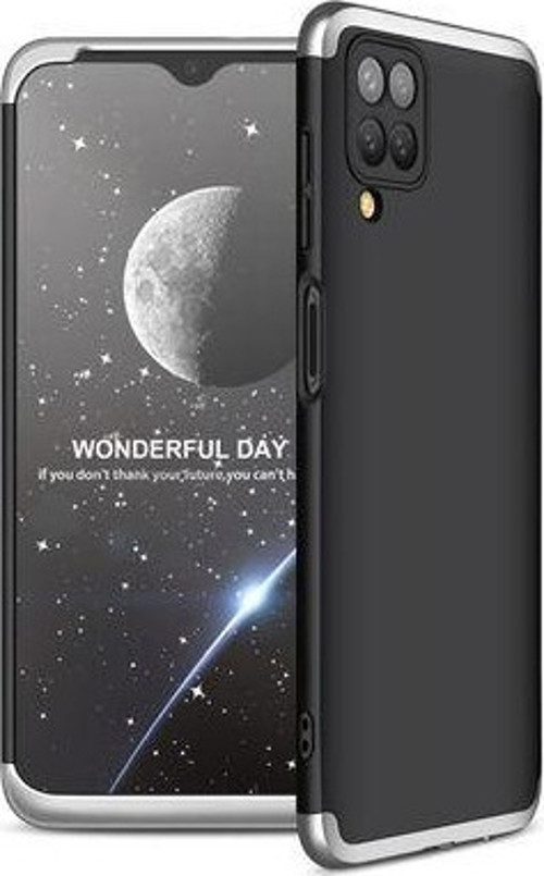 Galaxy A12 Kılıf 3 Parçalı Şık Patch Sert Silikon Kapak