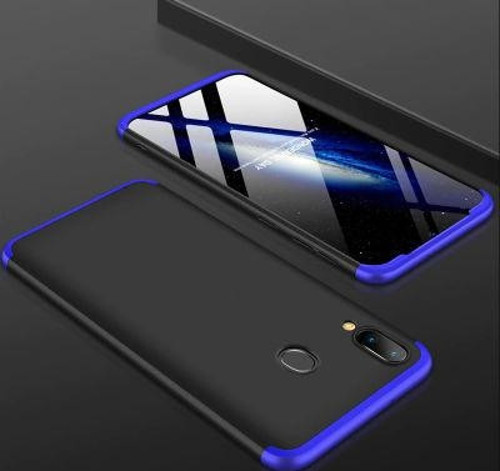 Huawei P Smart 2019 Kılıf 3 Parçalı Şık Patch Sert Silikon Kapak