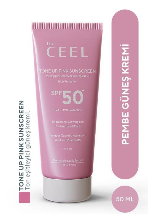Leke Karşıtı Ton Eşitleyen Spf 50+ Pembe Renkli Güneş Kremi Glutatyon, Hyaluronik Asit Etkili 50 Ml