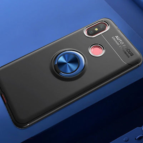Xiaomi Mi A2 Lite Ultra Koruma Sağlayan Stant Özellikli Yüzüklü Ravel Silikon Kılıf