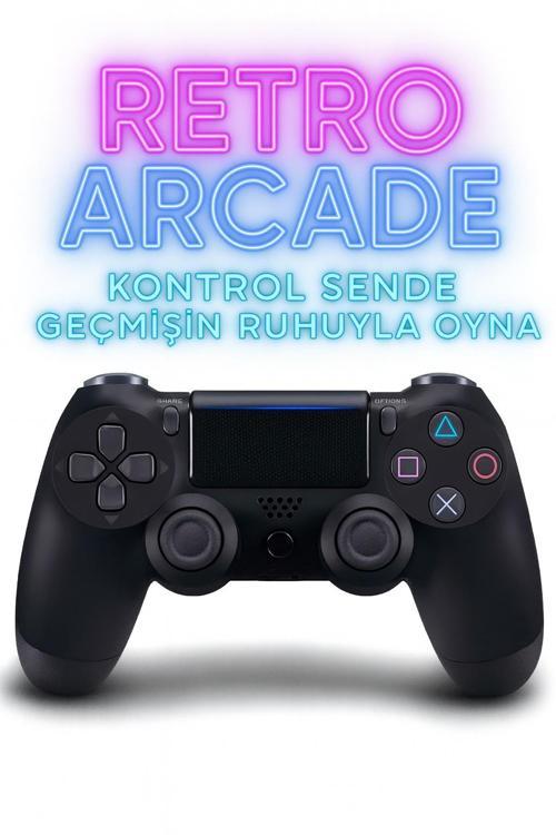Yeni Nesil PS4 Kolu Kablosuz, Şarj Edilebilir, Ergonomik + Titremeli + Dayanıklı Oyun Dostu Siyah