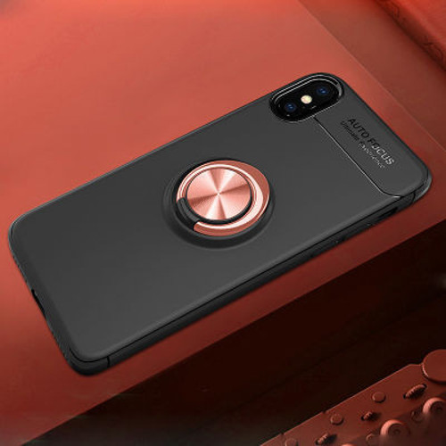 İphone Xs Ultra Koruma Sağlayan Stant Özellikli Yüzüklü Ravel Silikon Kılıf
