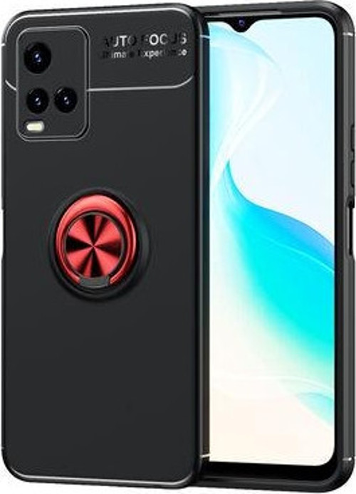 Vivo Y33S Ultra Koruma Sağlayan Stant Özellikli Yüzüklü Ravel Silikon Kılıf