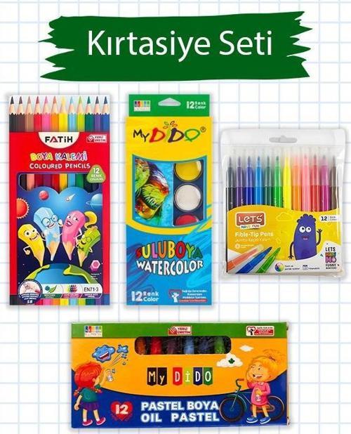 4 Adet Öğrenci Boyama Seti
