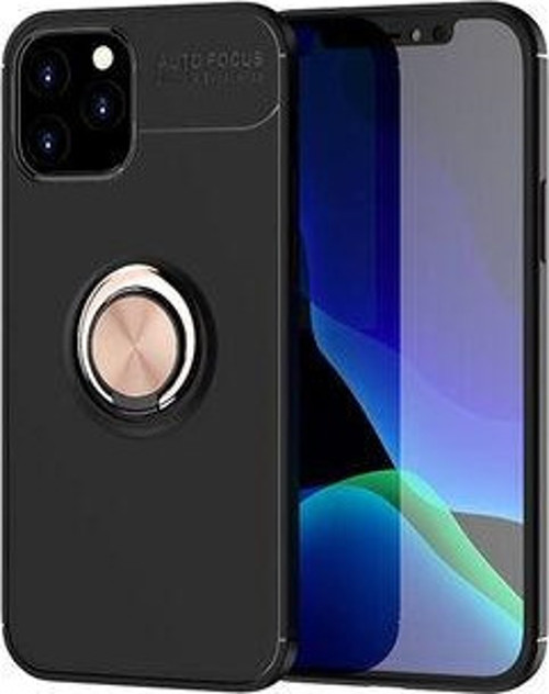 İphone 12 Pro Ultra Koruma Sağlayan Stant Özellikli Yüzüklü Ravel Silikon Kılıf