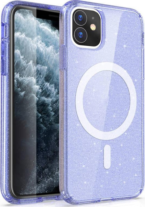 İphone 11 Kılıf M-Safe Özellikli Nokta Simli Parlak Transparan Prismara Premium Kapak