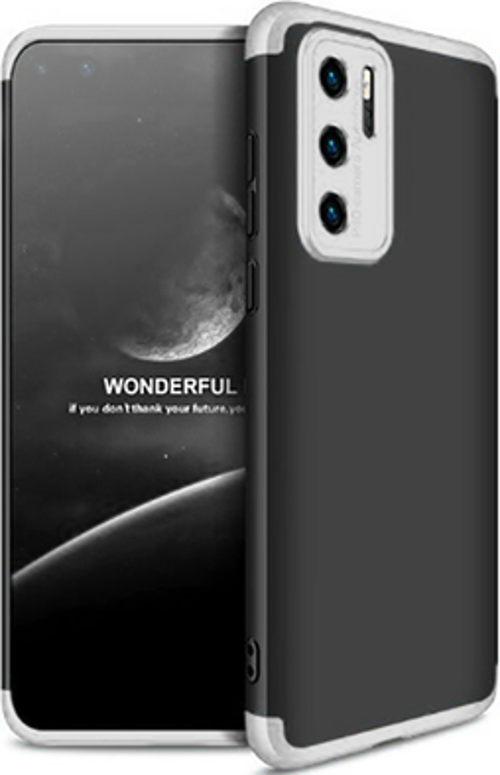 Huawei P40 Pro Kılıf Ayzıt Premium 3 Parçalı Sert Premium Silikon Kapak