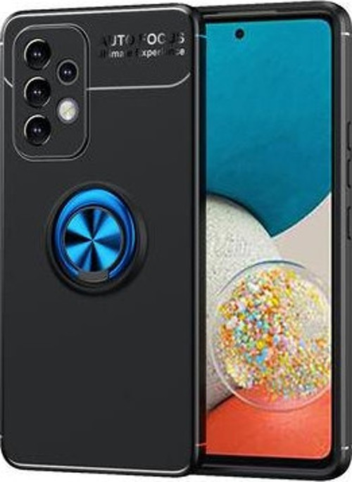 Samsung Galaxy A73 Ultra Koruma Sağlayan Stant Özellikli Yüzüklü Ravel Silikon Kılıf