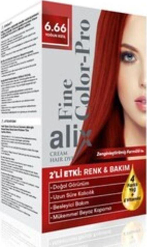( 2 Adet ) Kit Saç Boyası 6.66 Yoğun Kızıl
