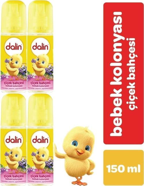Bebek Kolonyası 150Ml Çiçek Bahçesi (Menekşe-Yasmin-Yeşil Elma Kokulu) (4 Lü Set)
