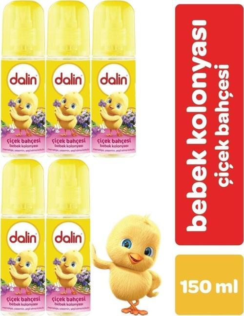 Bebek Kolonyası 150Ml Çiçek Bahçesi (Menekşe-Yasmin-Yeşil Elma Kokulu) (5 Li Set)