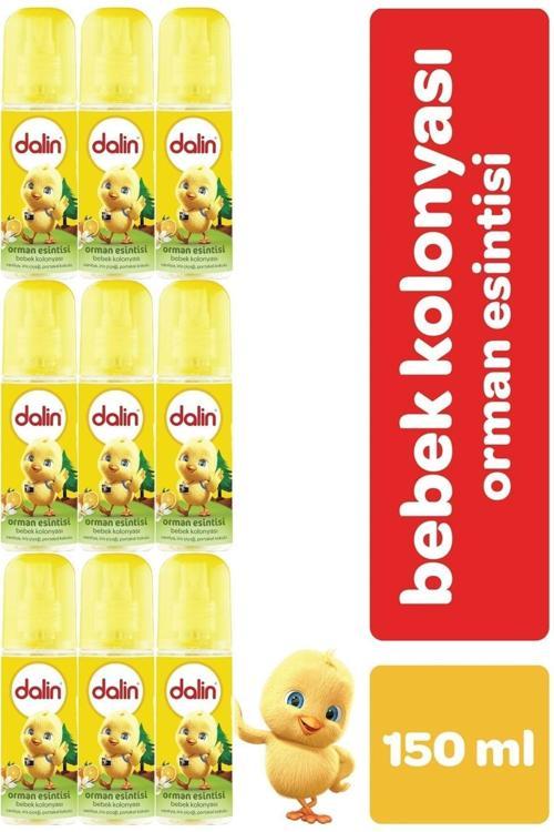 Bebek Kolonyası 150Ml Orman Esintisi (Vanilya-İris Çiçeği-Portakal Kokulu) (9 Lu Set)