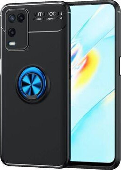 Oppo A54 4G Ultra Koruma Sağlayan Stant Özellikli Yüzüklü Ravel Silikon Kılıf