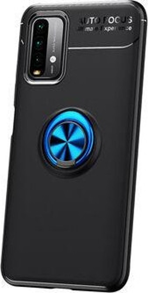 Redmi 9T Ultra Koruma Sağlayan Stant Özellikli Yüzüklü Ravel Silikon Kılıf