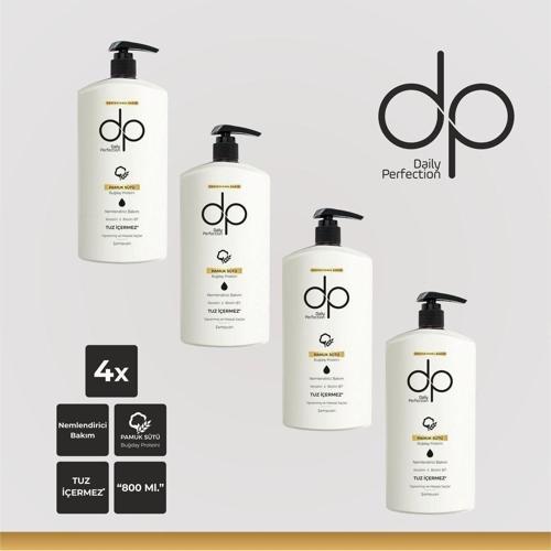 Şampuan Pamuk Sütü & Buğday Proteini Nemlendirici Bakım 800 Ml 4 Adet