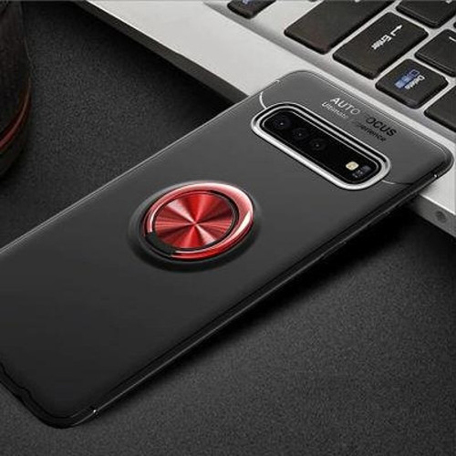 Samsung Galaxy S10 Plus Ultra Koruma Sağlayan Stant Özellikli Yüzüklü Ravel Silikon Kılıf