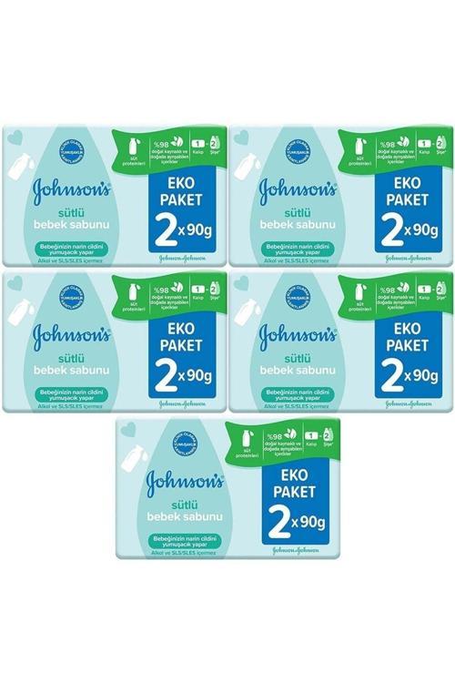 Johnsons Baby Bebek Sabunu 90Gr Sütlü 10 Lu Set (5Pk*2)