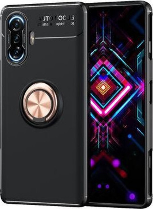 Redmi K40 Gaming Ultra Koruma Sağlayan Stant Özellikli Yüzüklü Ravel Silikon Kılıf