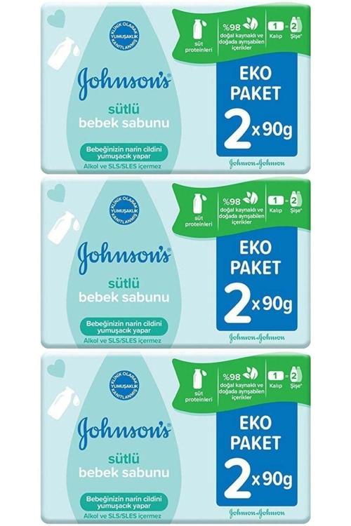 Johnsons Baby Bebek Sabunu 90Gr Sütlü 6 Lı Set (3Pk*2)