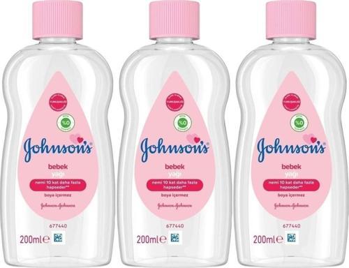 Johnsons Baby Bebek Yağı 200Ml Nemlendirici (Pembe) (3 Lü Set)