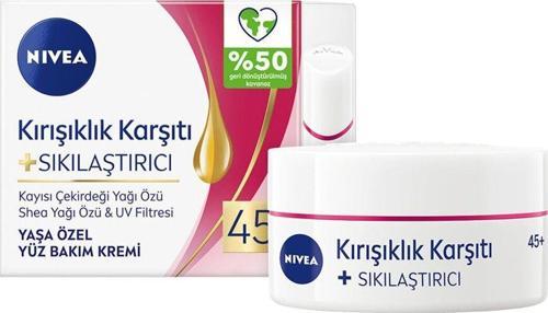 Kırışıklık Karşıtı + Sıkılaştırıcı Krem 45+ Yaş 50Ml