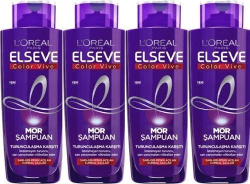 L’Oreal Paris Turunculaşma Karşıtı Mor Şampuan 200Ml X 4 Adet
