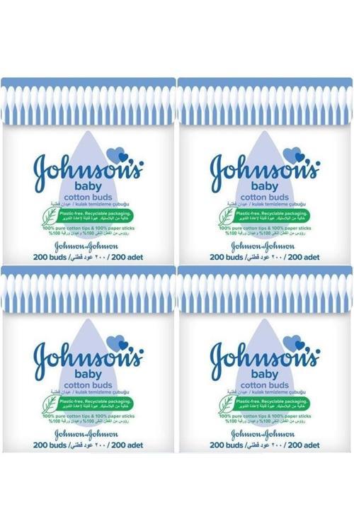 Johnsons Baby Kulak Temizleme Çubuğu 200 Adet (4 Lü Set)